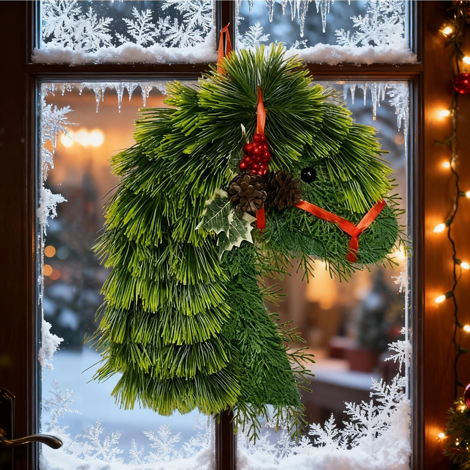 🎄Christmas Early Bird Sale - 49%OFF🐴Horse Head Wreath for Front Door
