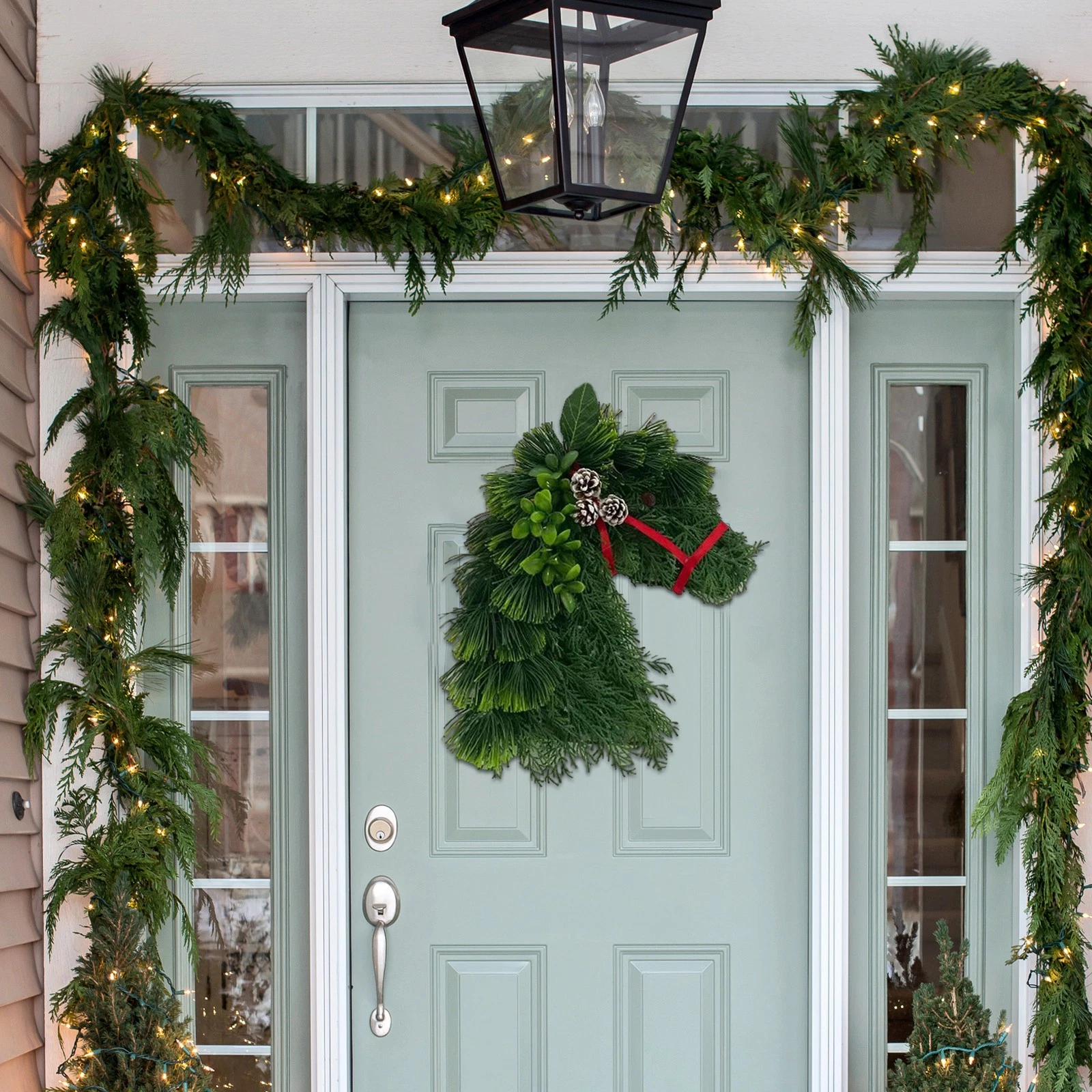 🎄Christmas Early Bird Sale - 49%OFF🐴Horse Head Wreath for Front Door