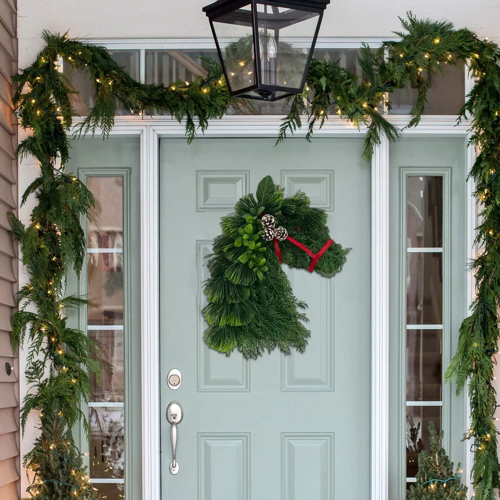 🎄Christmas Early Bird Sale - 49%OFF🐴Horse Head Wreath for Front Door