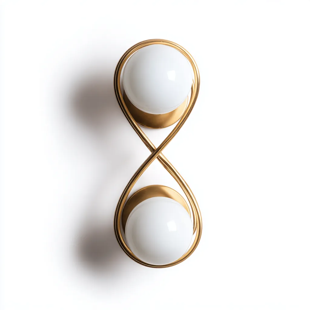 Applique doppia in metallo e vetro - 16x12x40 cm - oro - stile moderno artistico-Hutete