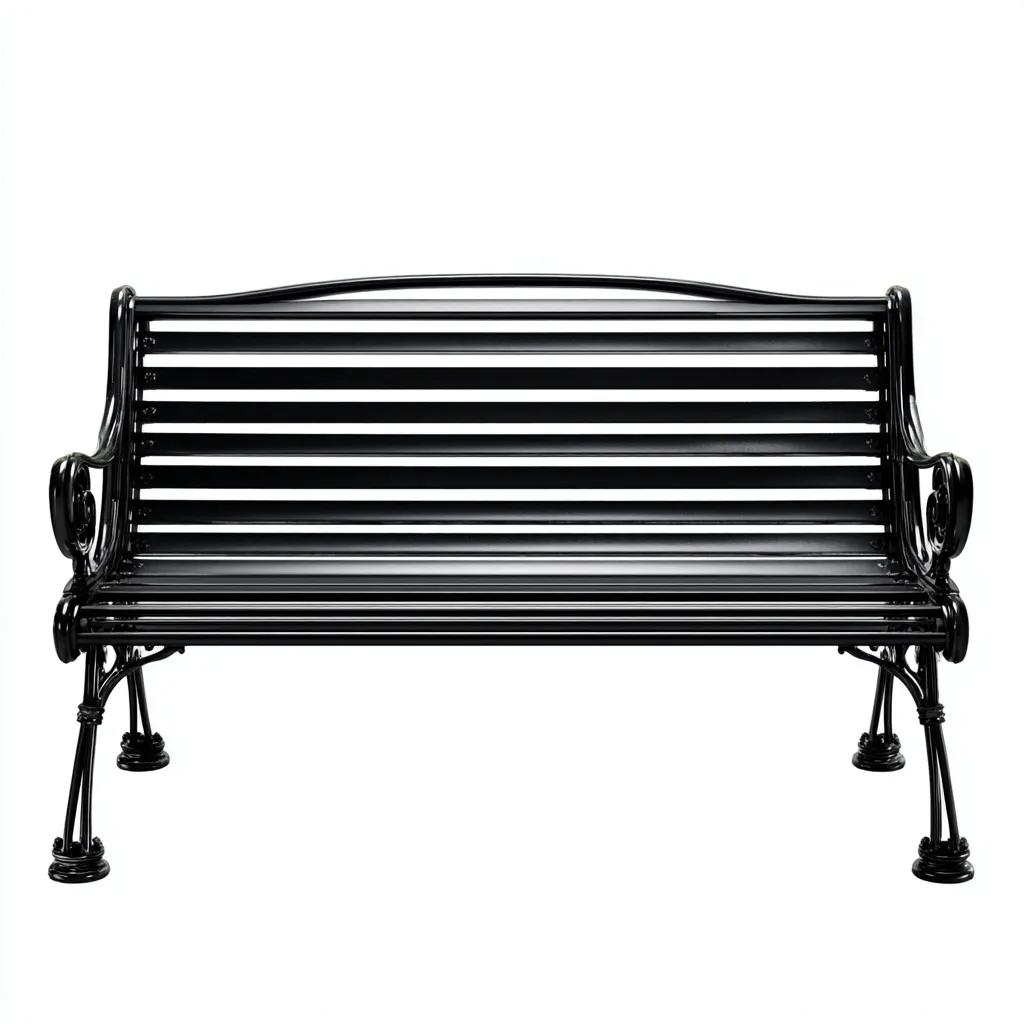 Panca da giardino in ghisa 145x60x82 cm - nero - design classico ornamentale con braccioli-Hutete