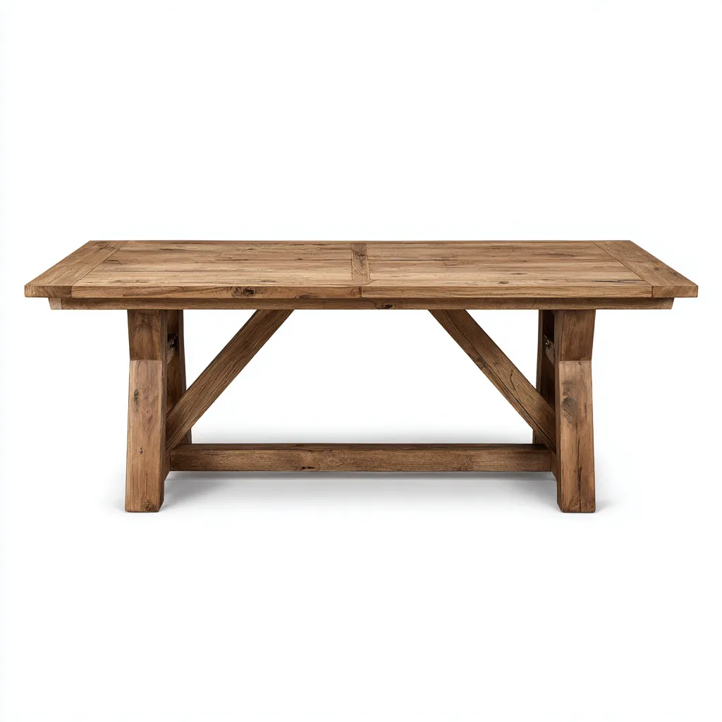 Tavolo da giardino - legno massiccio rettangolare - 200x90x75 cm - marrone - design rustico-Hutete