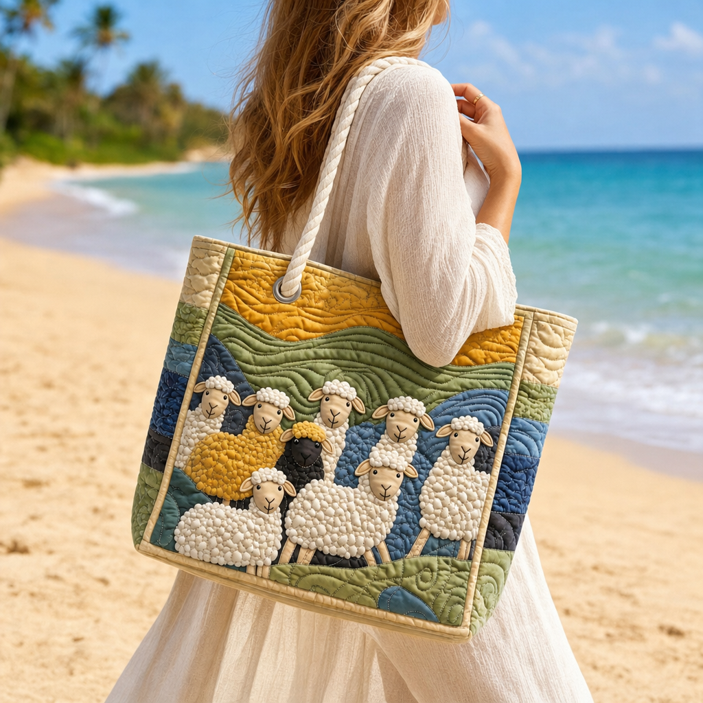 Sheep Meadow Quilted Beach Bag GFTOQA1528