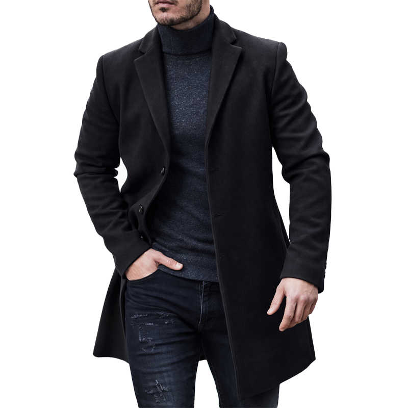 Men’s Premium Wool Blend Overcoat