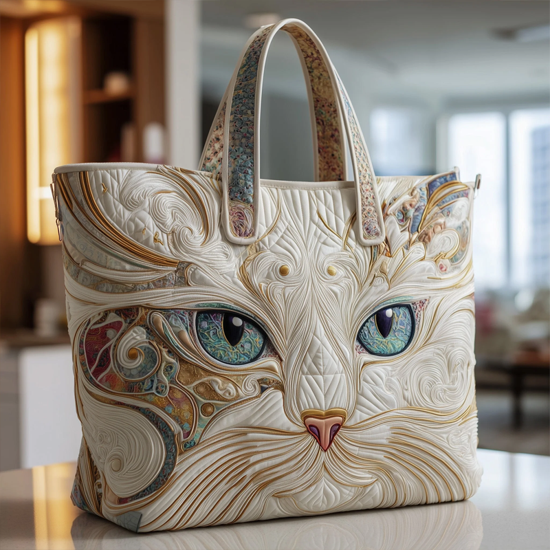 ⏰Promotion 50% OFF - Catitude Quilted Tote Bag