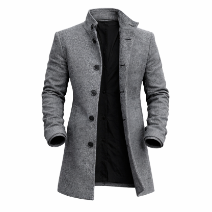 ⏰Promotion 50% OFF -Men’s Slim Fit Plaid Stand Collar Coat