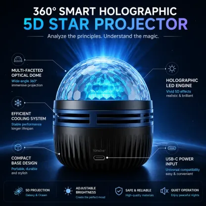 🌌5DMini Galaxy Star Projector✨