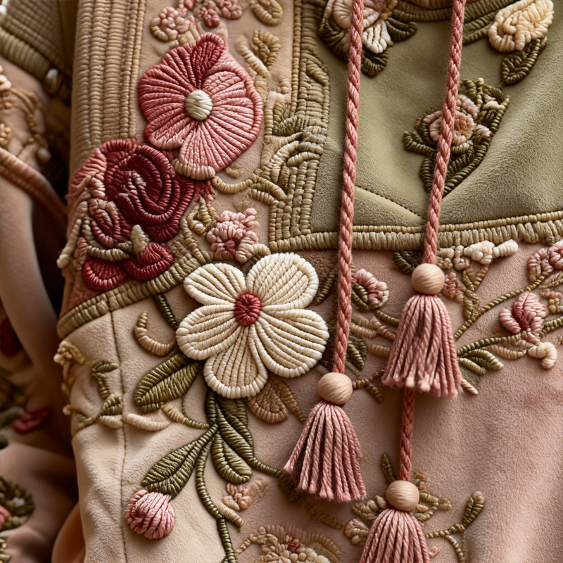 🎄Clearance Sale🔥Women's Vintage Floral Patchwork Color Block Hoodie