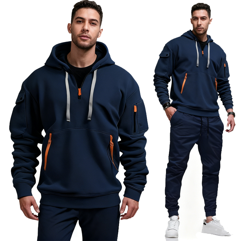 🎅50% Off | Men's Luxury Autumn/Winter Sports Suit - Premium Fabric Hoodie + Slim Fit Trousers