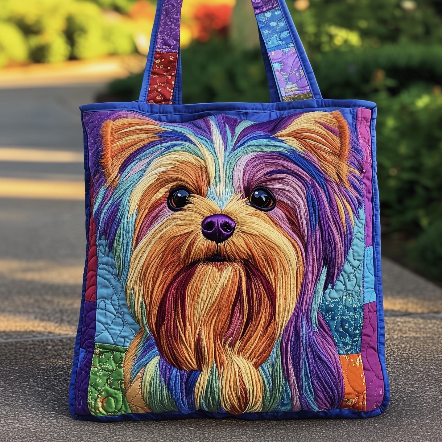 Yorkie Portrait Quilted Tote Bag GFTONT4404