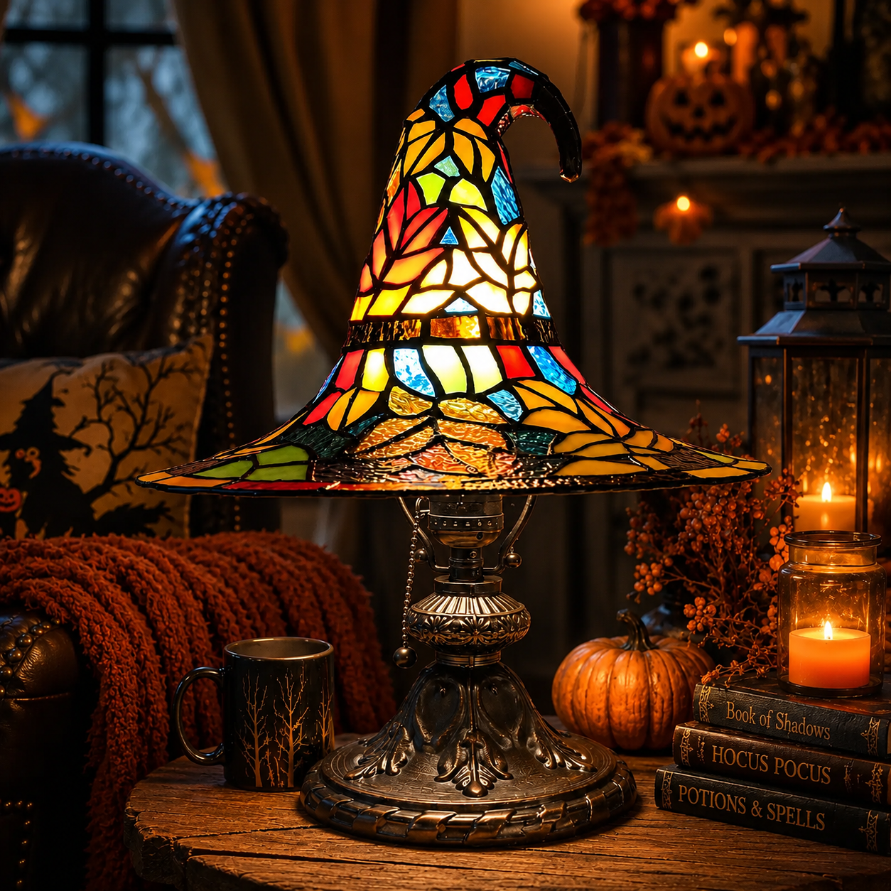 🔥Magical Halloween Stained Glass-Style Lamps – 50% OFF Today🎁