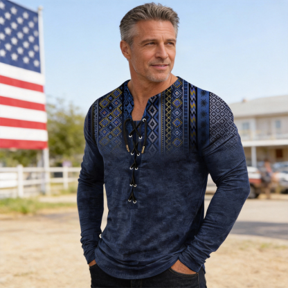 ⏰Promotion 50% OFF -Men’s Vintage Cotton Long Sleeve Henley Shirt