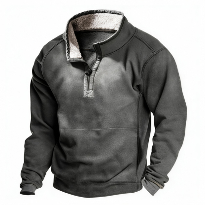 ⏰Promotion 50% OFF -Men’s Premium Sherpa Fleece Half Zip Sweatshirt