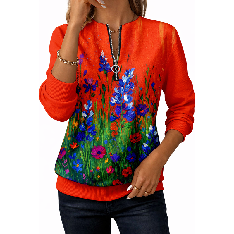 🎄Promotion 50% OFF -Women's new half-zip sweatshirt