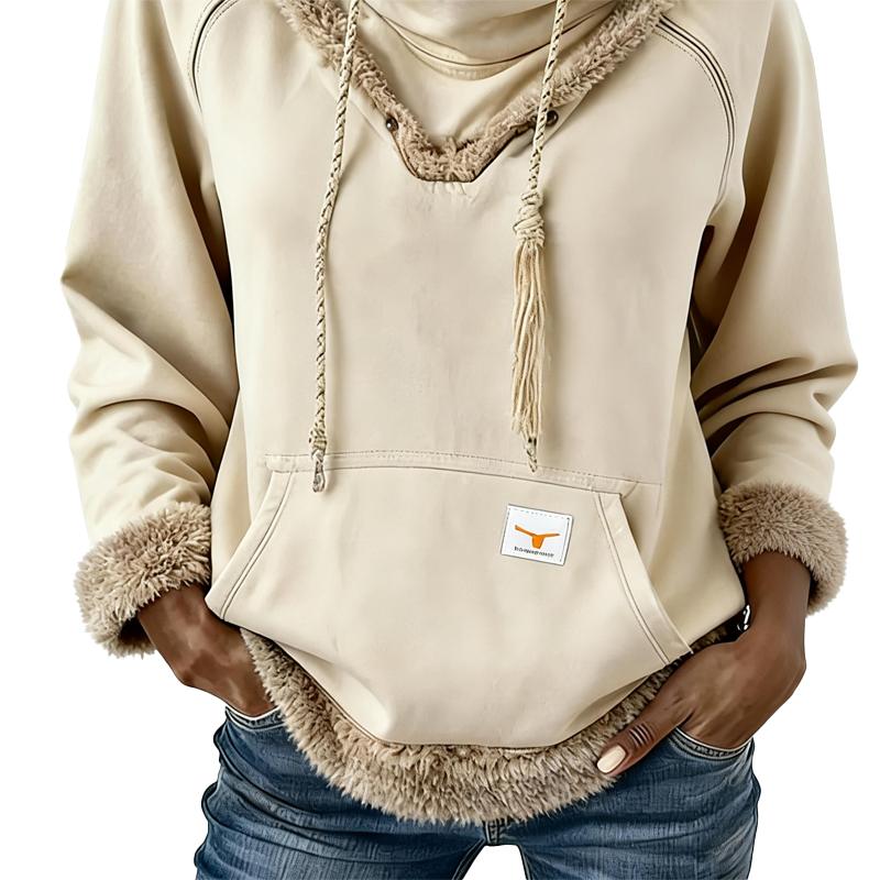 🎄Clearance Sale🔥Women's Western Retro Hooded Warm Sweatshirt