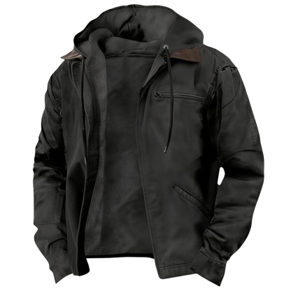 ⏰Promotion 50% OFF -Men’s Vintage Cashmere-Lined Hooded Jacket