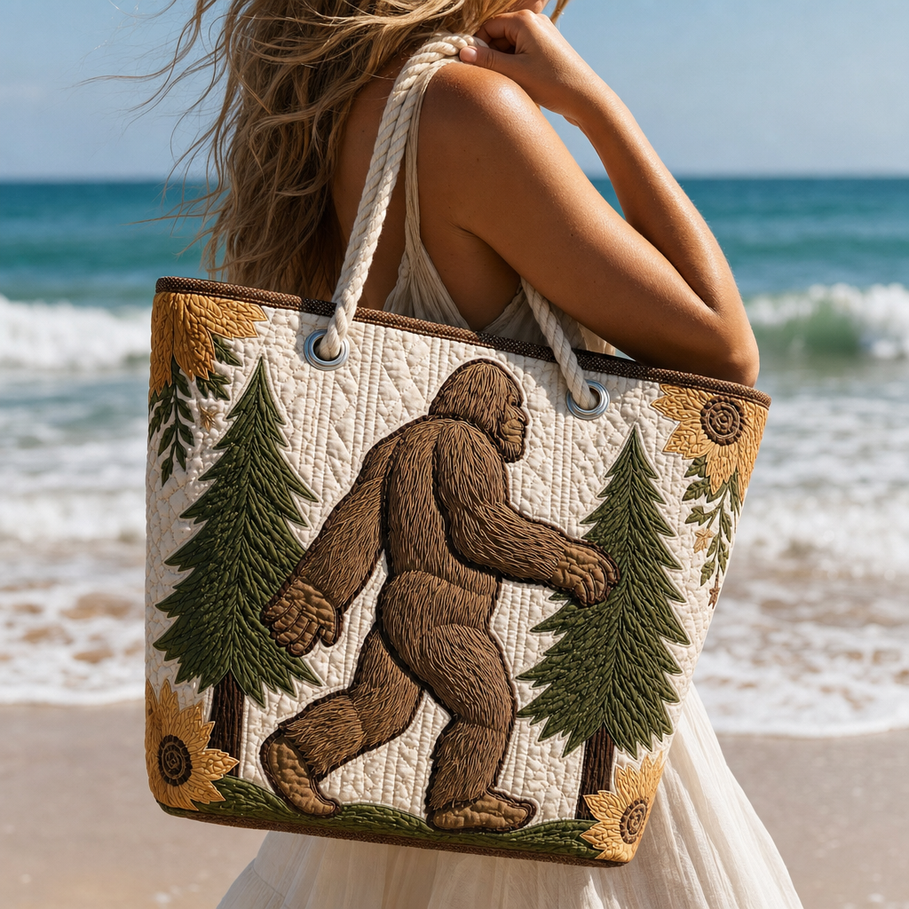 Forest Bigfoot Quilted Beach Bag GFTOQA1538