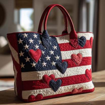 Heart of Freedom Quilted Tote Bag GFTOTP9040