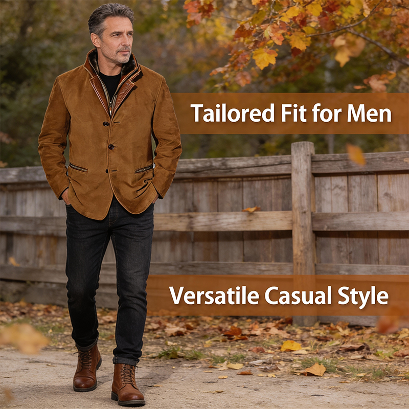 ⏰Promotion 50% OFF-Men’s Vintage Mid-Length Suede Jacket