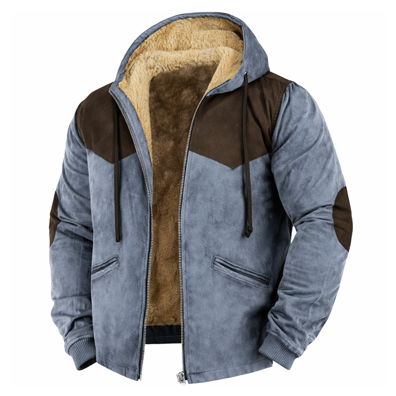 ⏰Promotion 50% OFF-Men’s Vintage Cashmere-Lined Hooded Jacket.