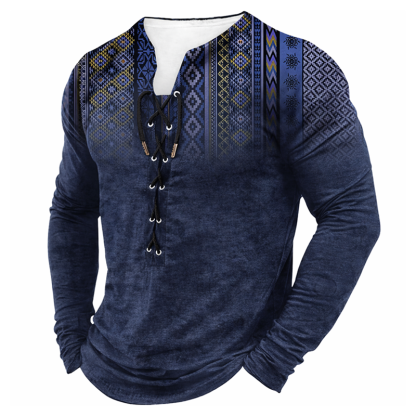 ⏰Promotion 50% OFF -Men’s Vintage Cotton Long Sleeve Henley Shirt