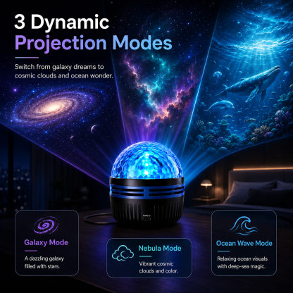 🌌5DMini Galaxy Star Projector✨