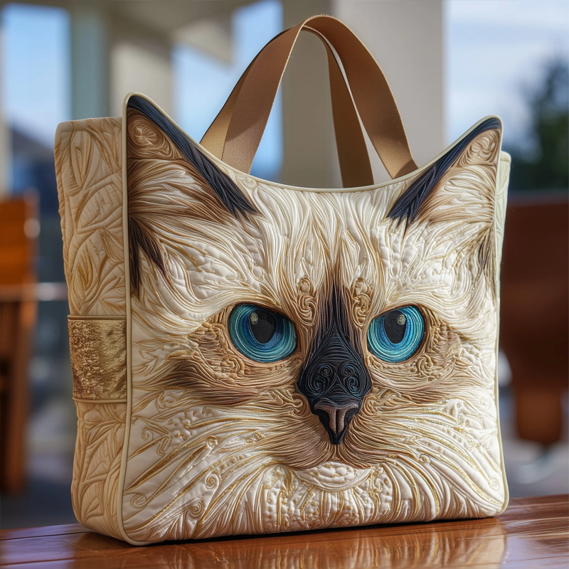 ⏰Promotion 50% OFF - Catitude Quilted Tote Bag