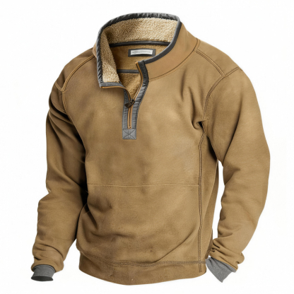 ⏰Promotion 50% OFF -Men’s Premium Sherpa Fleece Half Zip Sweatshirt