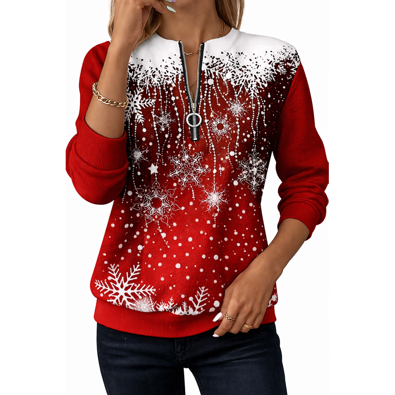 🎄Clearance Sale🔥Women's new half-zip sweatshirt