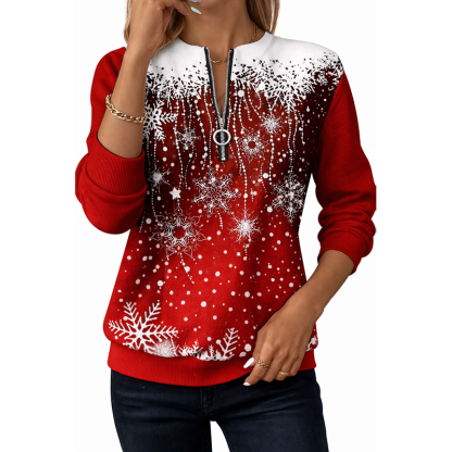 🎄Clearance Sale🔥Women's new half-zip sweatshirt