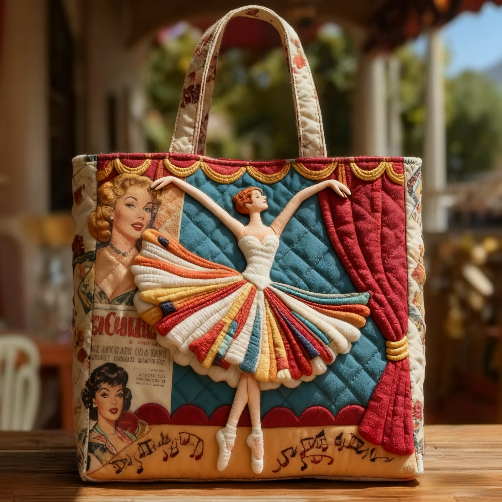 Western Farm Art Print Sewing Tote Bag