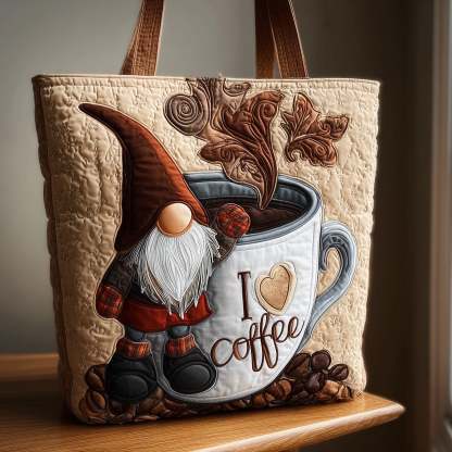 Coffee Gnome Quilted Tote Bag GFTONT1910