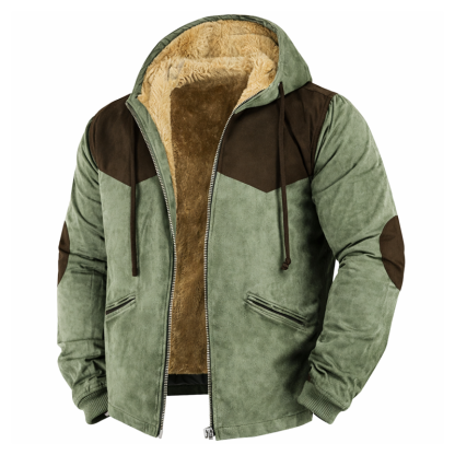 ⏰Promotion 50% OFF-Men’s Vintage Cashmere-Lined Hooded Jacket.