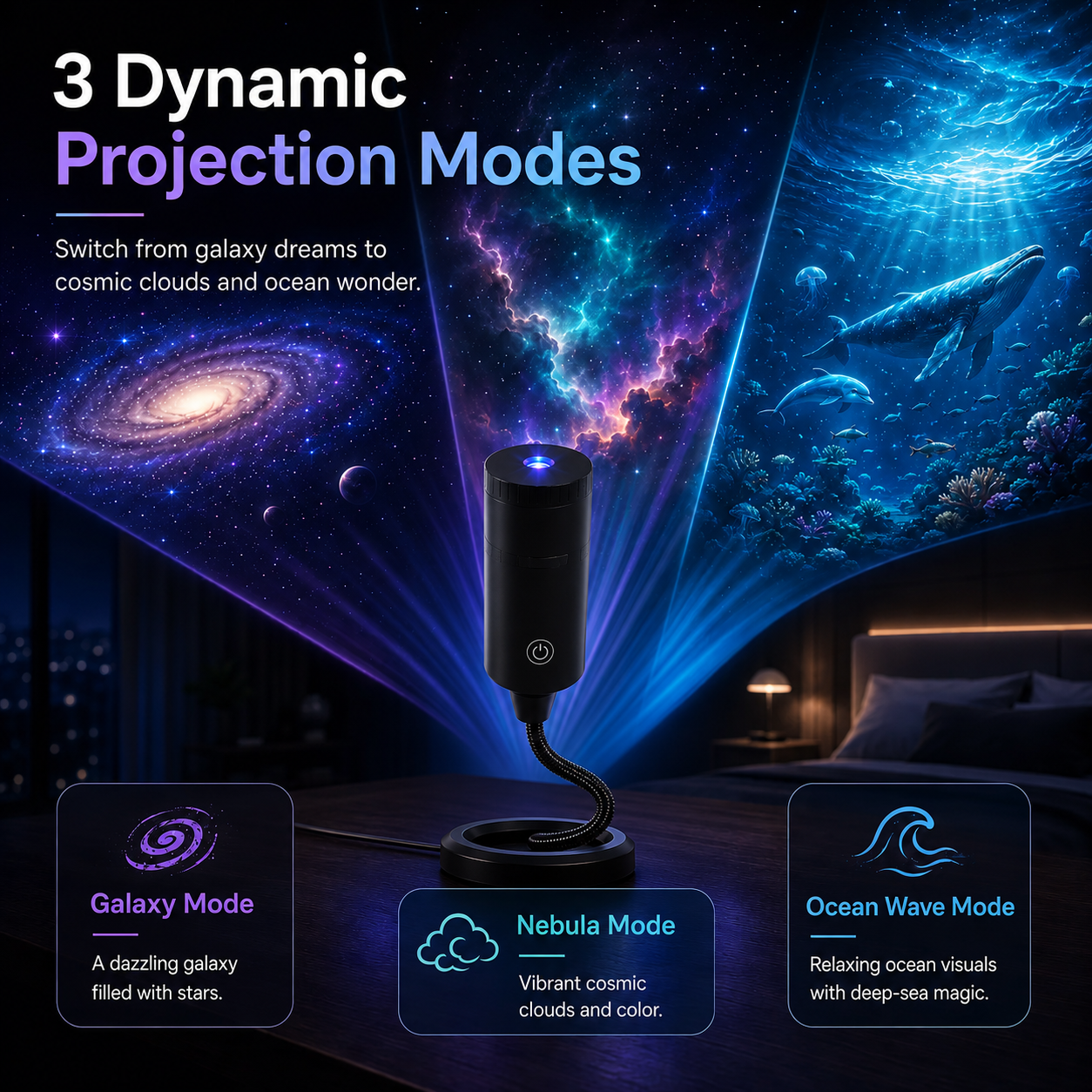 🌌✨5D Mini Galaxy Star Projector🧸