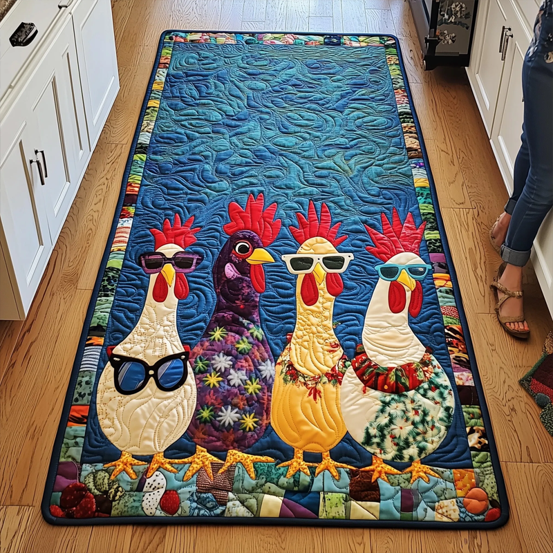 Whimsical Chicken Runner Rug 