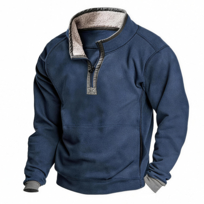 ⏰Promotion 50% OFF -Men’s Premium Sherpa Fleece Half Zip Sweatshirt