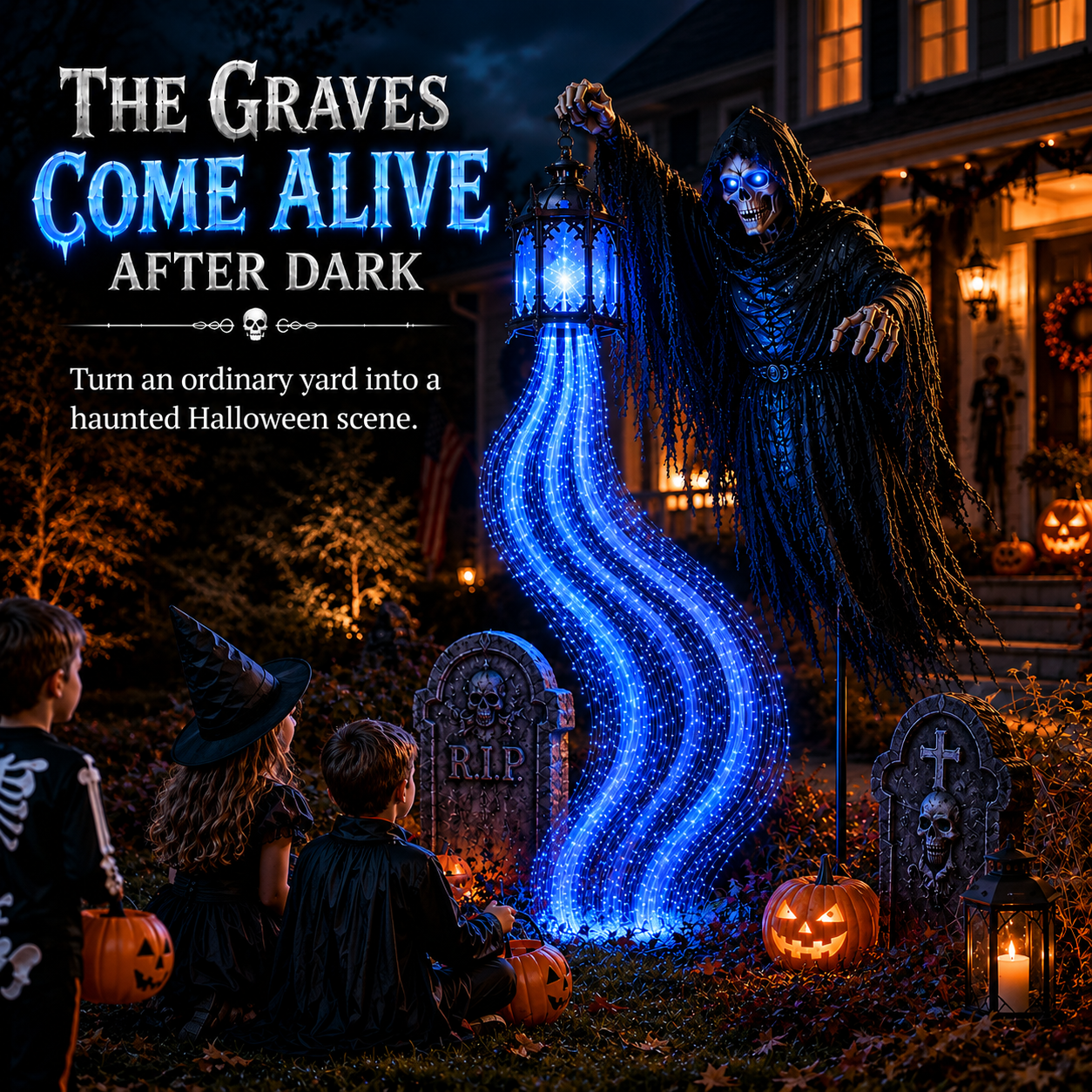 🎁Today 50% OFF🎁💀Halloween Soul Harvester Animated Garden Light
