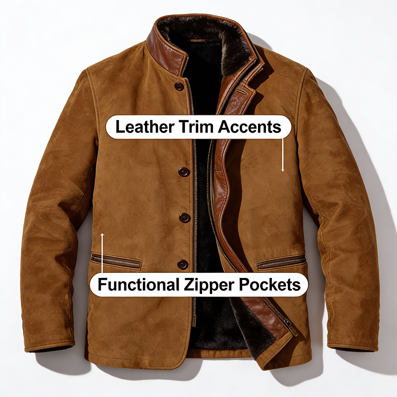 ⏰Promotion 50% OFF-Men’s Vintage Mid-Length Suede Jacket