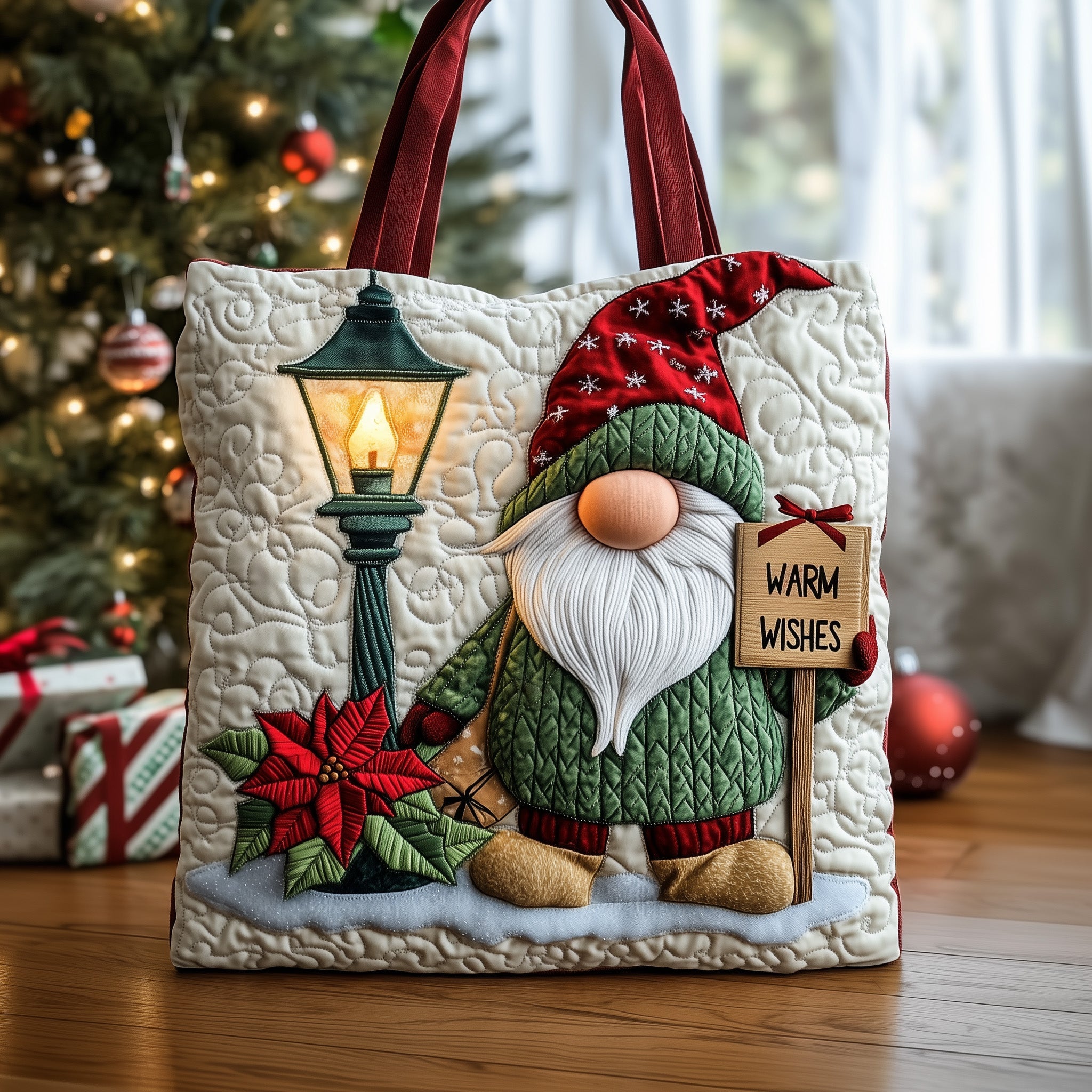 Xmas Gnome Quilted Tote Bag GFTONT3328