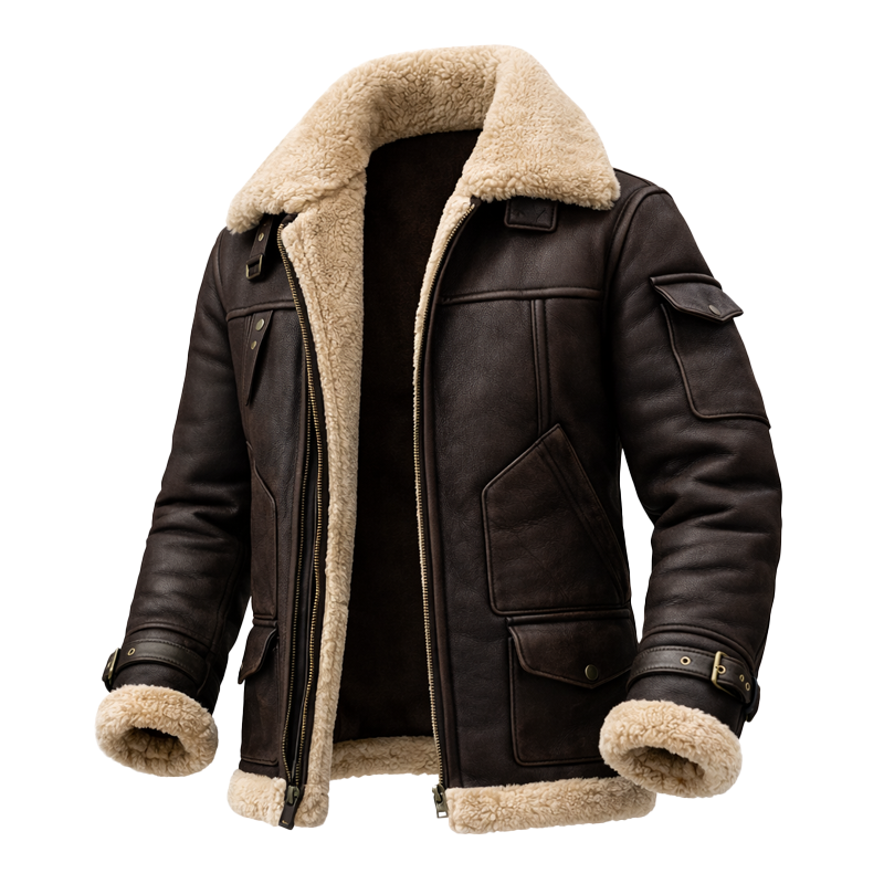 ⏰Promotion 50% OFF -Men’s Vintage Shearling Jacket