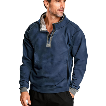 ⏰Promotion 50% OFF -Men’s Premium Sherpa Fleece Half Zip Sweatshirt