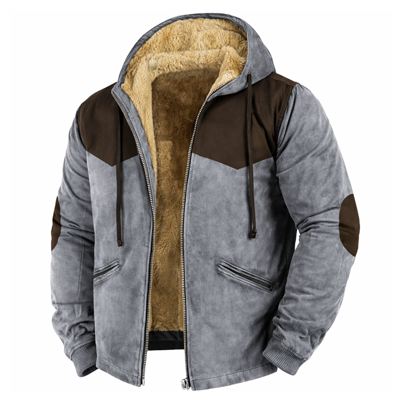 ⏰Promotion 50% OFF-Men’s Vintage Cashmere-Lined Hooded Jacket.