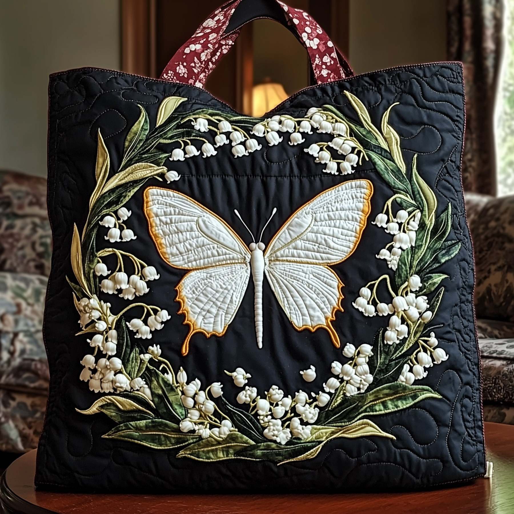 Lily of the Valley Quilted Tote Bag GFTOTP8879
