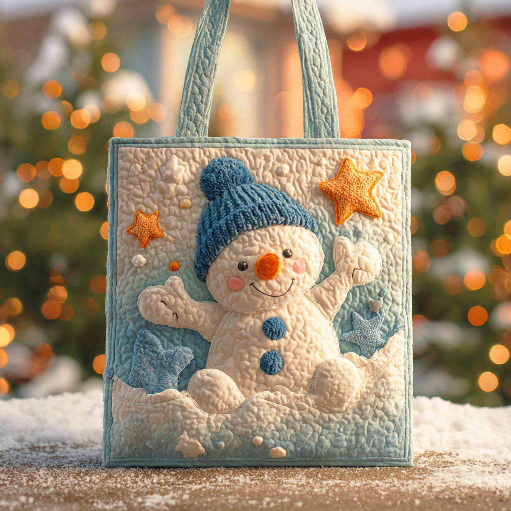 Snowman Magic Quilted Tote Bag NCU0TD803