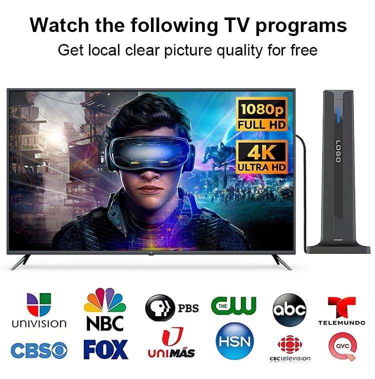 📺 TV Antenna - Digital HD Antenna - Indoor HDTV 1080P 4K (Long Range) 🎁