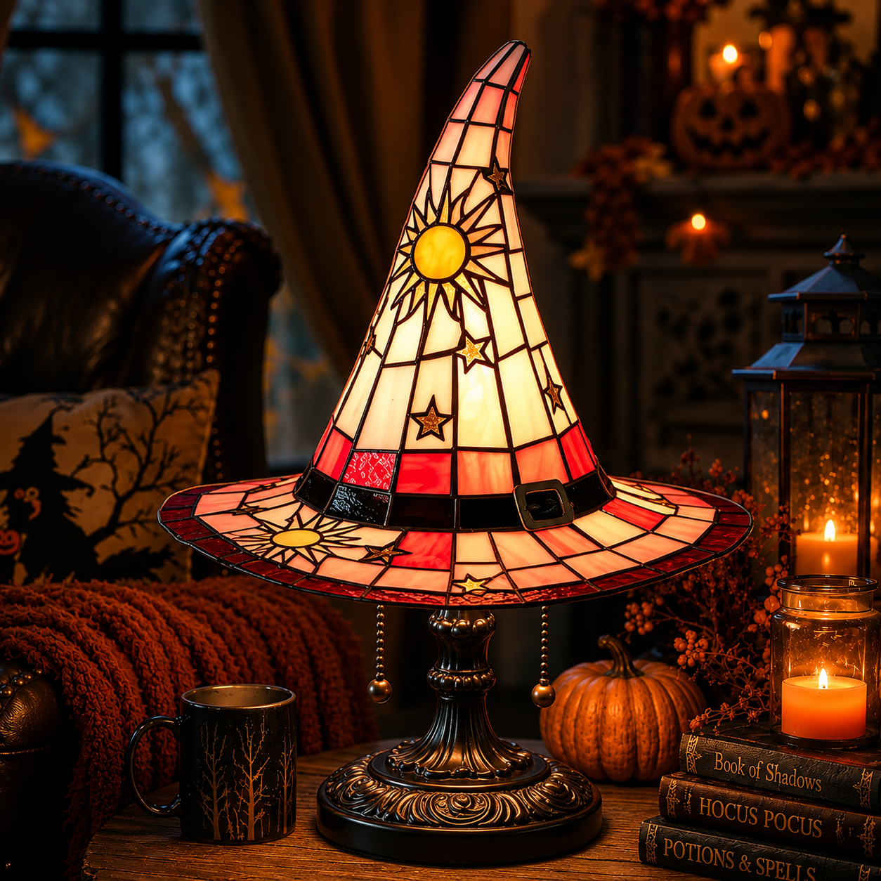 🔥Magical Halloween Stained Glass-Style Lamps – 50% OFF Today🎁