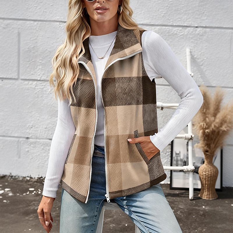 ⏰Promotion 50% OFF -Women’s New Zip-Up Sleeveless Wool Top