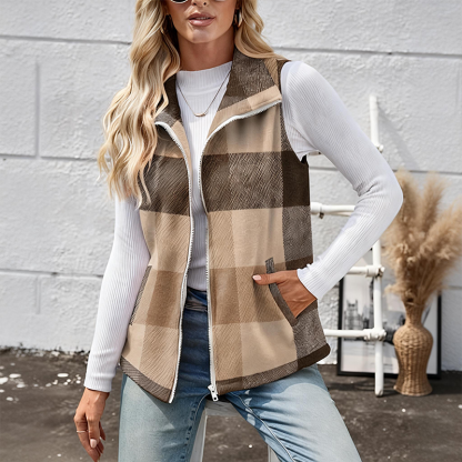 ⏰Promotion 50% OFF -Women’s New Zip-Up Sleeveless Wool Top