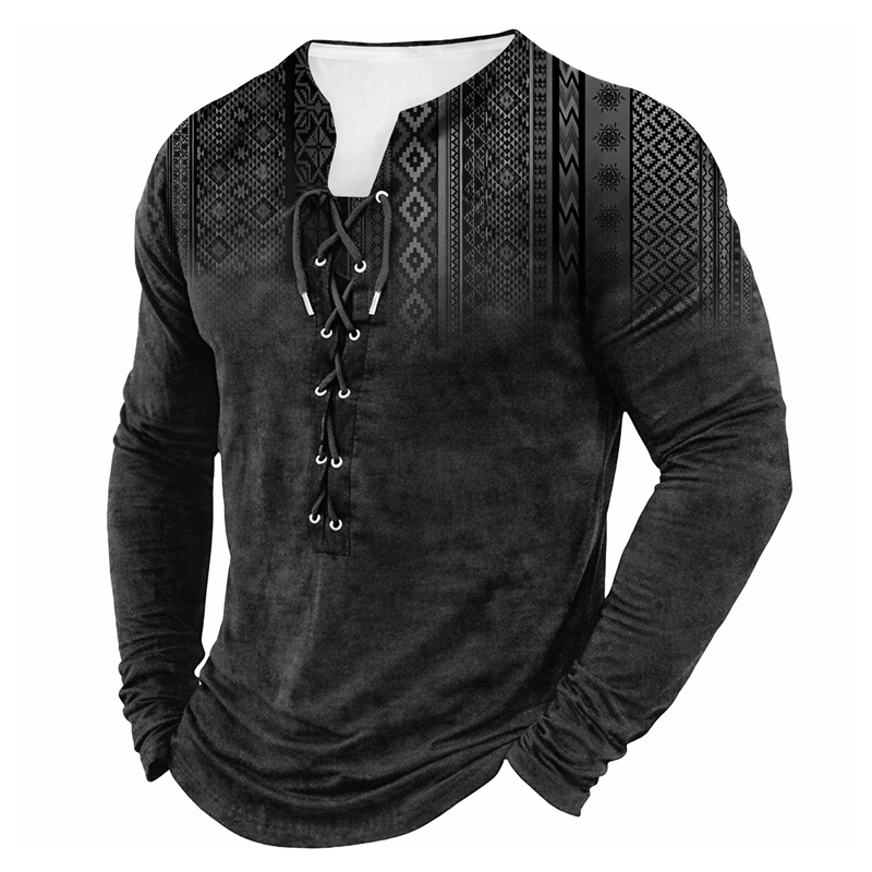 ⏰Promotion 50% OFF -Men’s Vintage Cotton Long Sleeve Henley Shirt