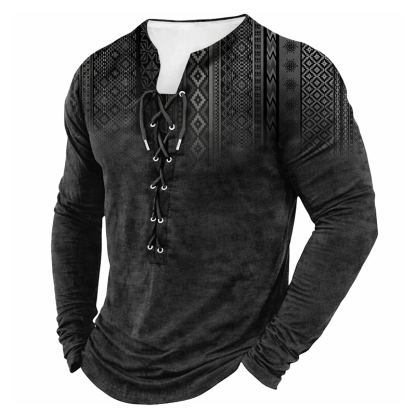 ⏰Promotion 50% OFF -Men’s Vintage Cotton Long Sleeve Henley Shirt
